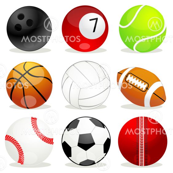 set of different ball