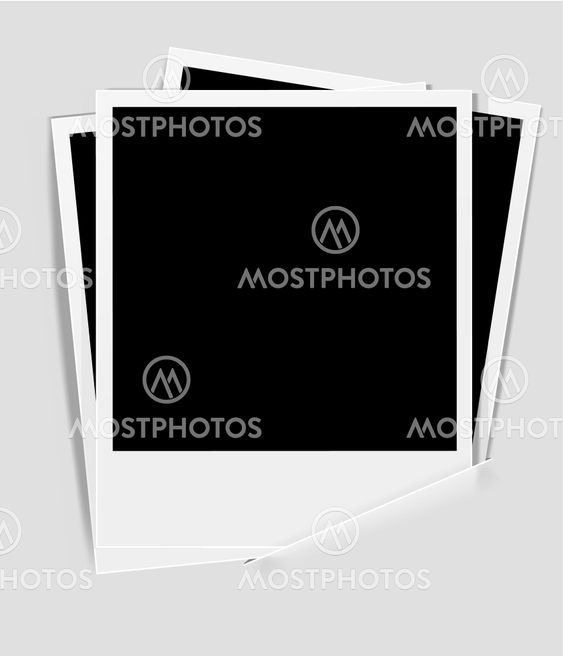 retro photo frame on paper background