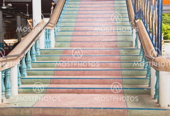 Multicolored stairs.