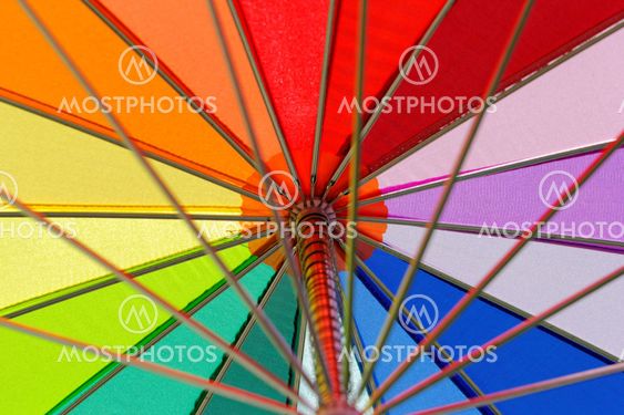 rainbow colored umbrella