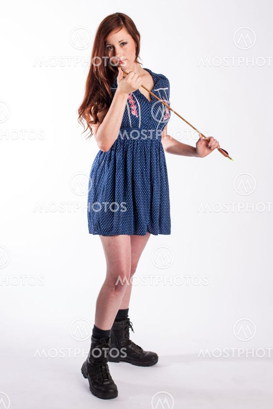Red Haired Woman with Arrow