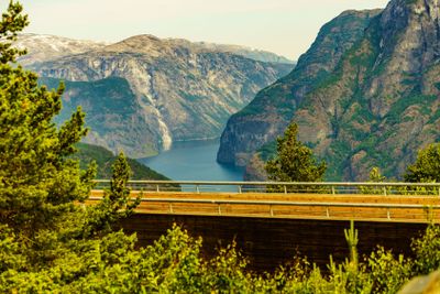 Fjord at Stegastein viewpoint Norway