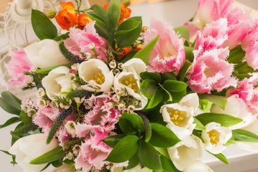 beautiful colourful blossoming flowers bouquet of fresh...