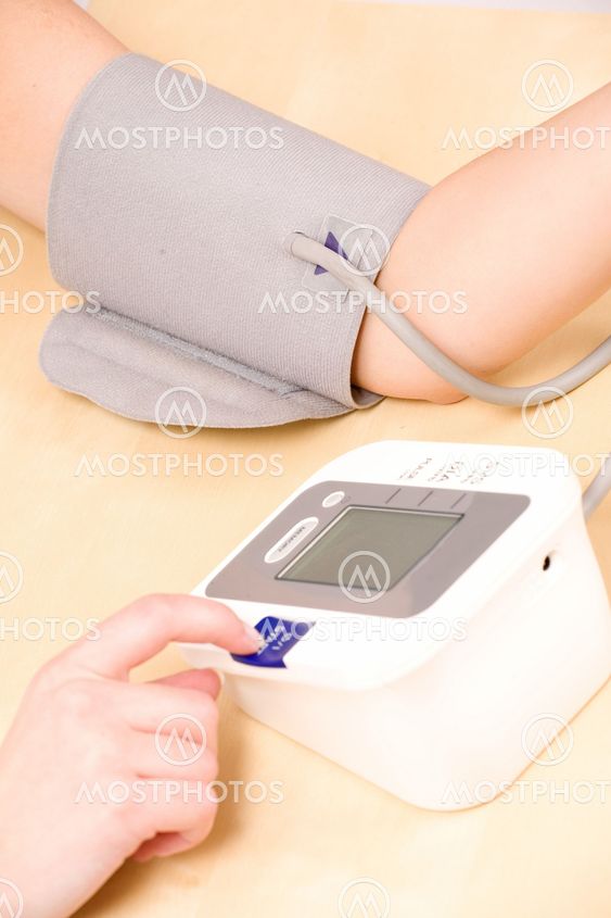 Checking blood pressure