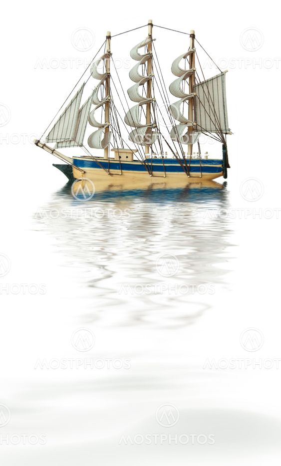 Gamle stil skib i vand