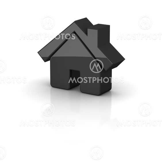 Shiny black house icon