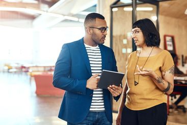 Just two creative pioneers working together. two...