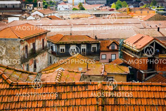 House roofs in Porto, Portugal