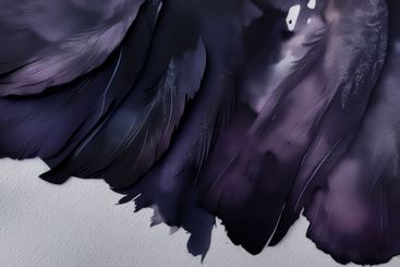 abstract background of feathers, watercolor paint...