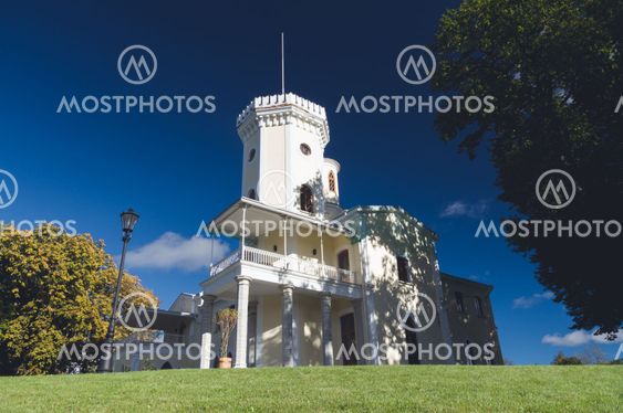 Keila-Joa manor (Schloss Fall) from above wide angle view