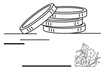 Stack of coins with blooming flowers symbolizing growth...
