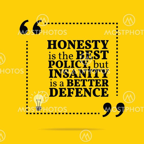 Inspirational motivational quote. Honesty is the best...