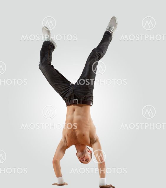 Modern style dancer posing