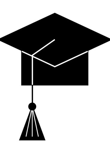Black Graduation Cap with Tassel Symbol of Academic...