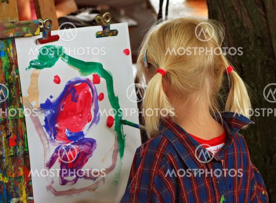 young artist painting