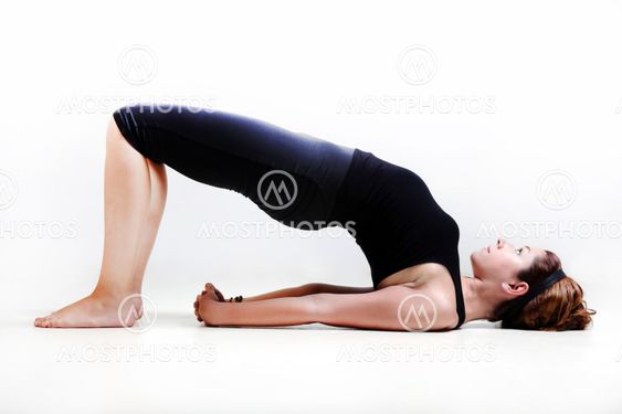 Pretty girl in yoga time