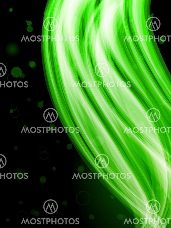 Abstract Colorful Waves on Black Background