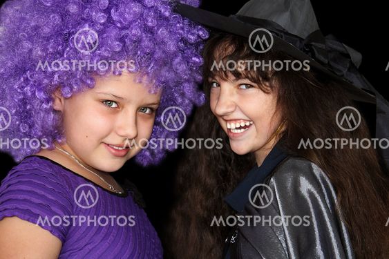 Girls in carnival costumes