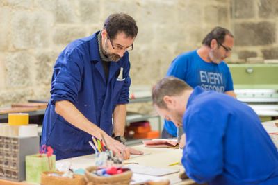 Briviesca, Spain - November 7, 2018: People with special...