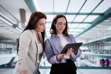 Professional Businesswoman Making Financial Decisions...