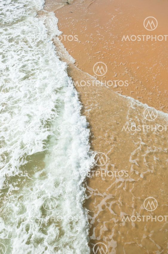 wave of the sea on the sandy beach