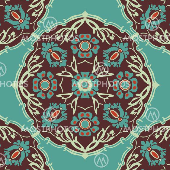 Colorful round floral border corner abstract background vector