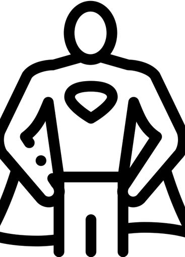 Superman Full Growth Icon Vector Outline Illustration