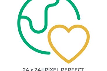 Environmental care colorful line ui icon