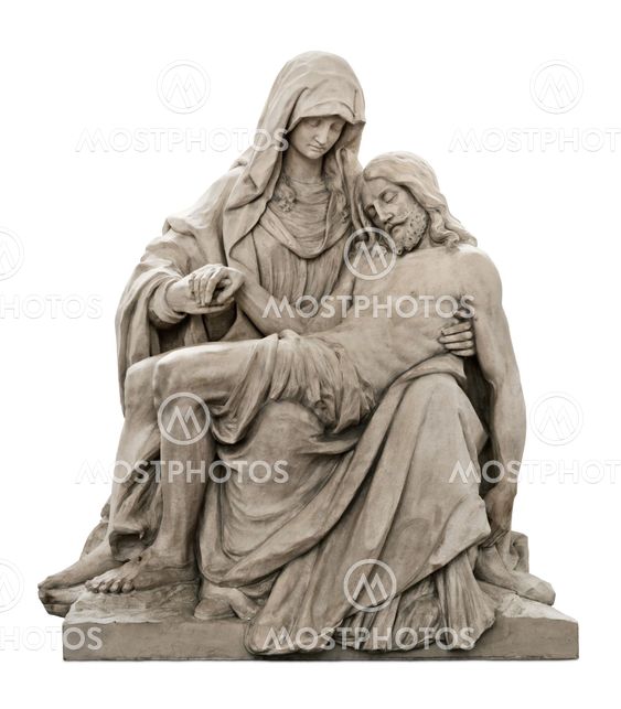 Statue of Mary mourning for Jesus Christ