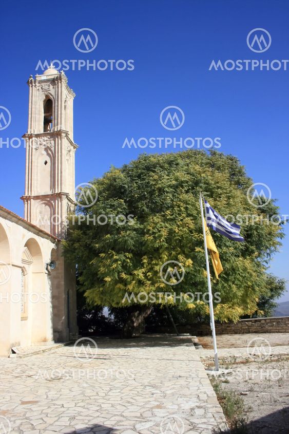 Church and flags