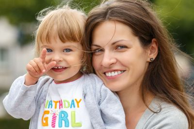 Mother with daughter