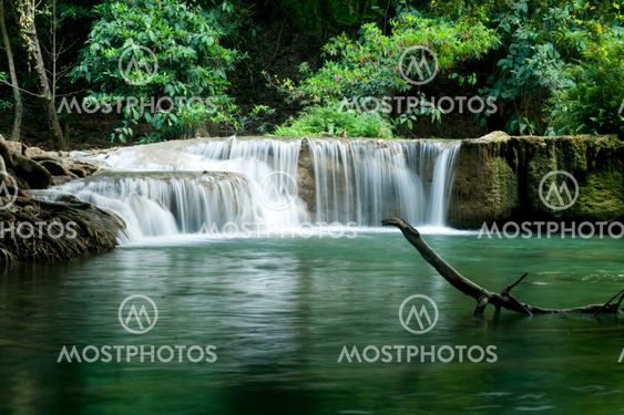 waterfalls in deep forest