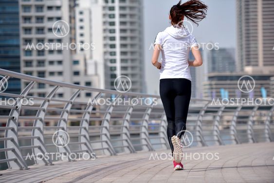 woman jogging at morning