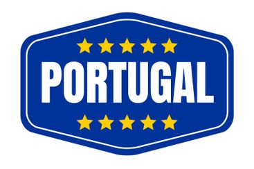 Portugal symbol icon with the European flag