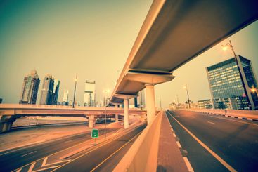 evening city landscape