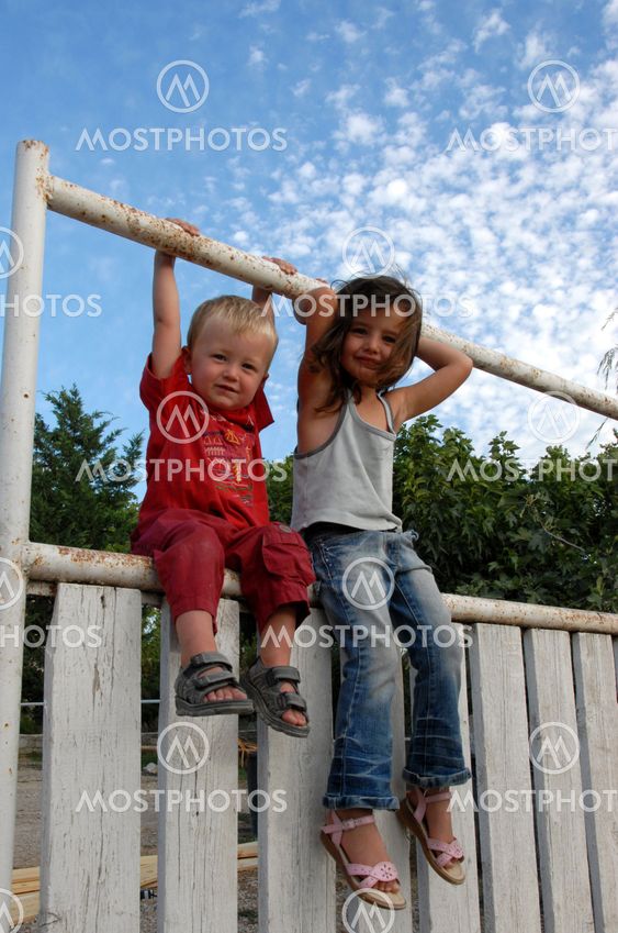 two children