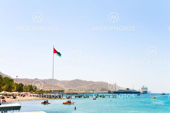 Landscape of Aqaba beach
