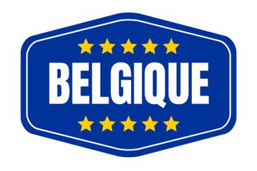 Belgium symbol icon with the European flag