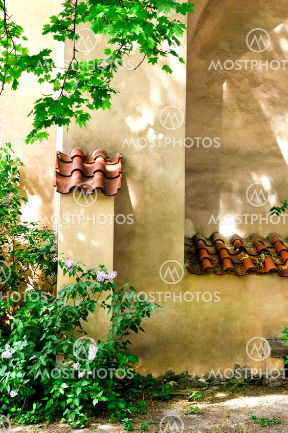 A wall of an old house