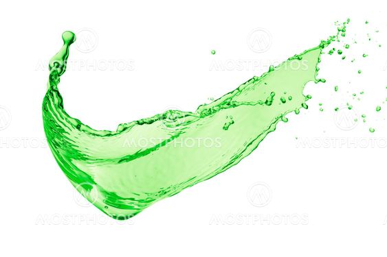 green liquid splash