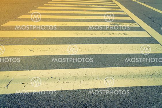 Zebra crossing road ( Filtered image processed vintage...