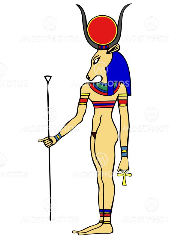 God of Ancient Egypt - Hathor - vector