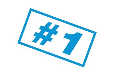 Number 1 Letter Rubber Stamp Vector Template