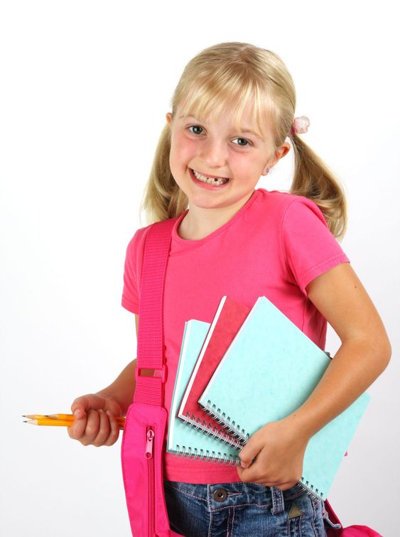 Schoolgirl ready for school