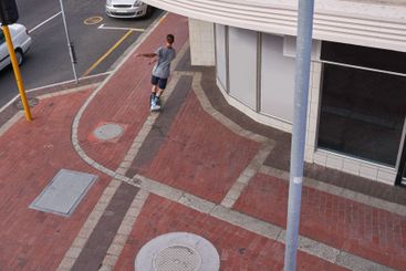 Riding, fitness and man with skateboard, street and...