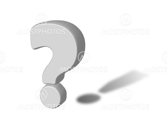 3D question mark with exclamation mark shadow