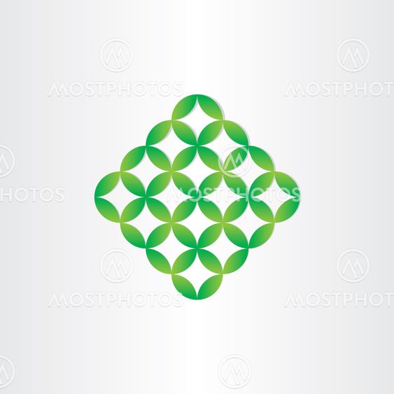 green abstract circles background
