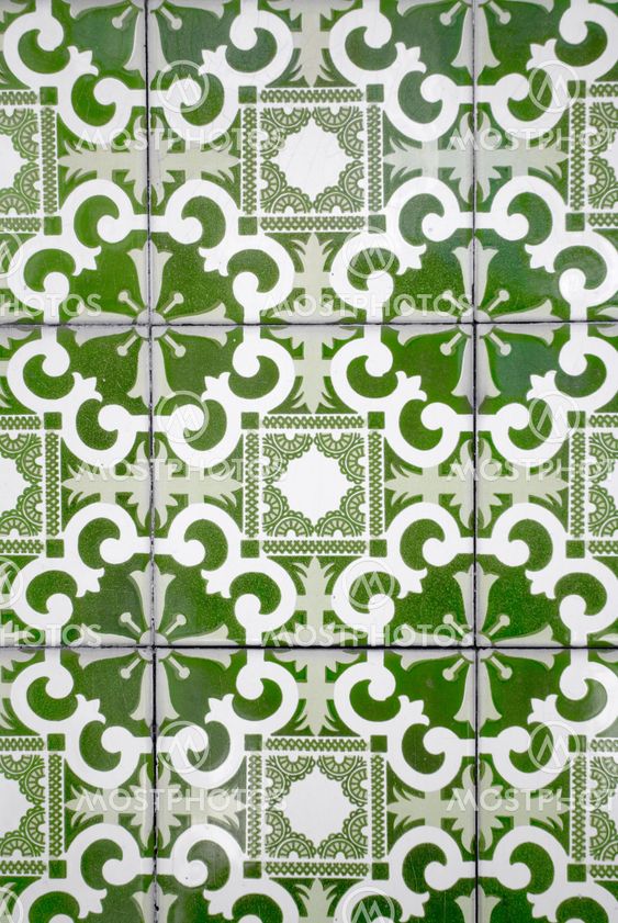 Traditional Portuguese glazed tiles