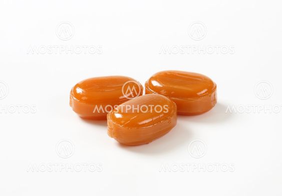 Hard caramel candies
