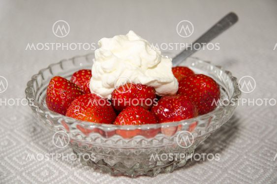 Fresh strawberries dessert
